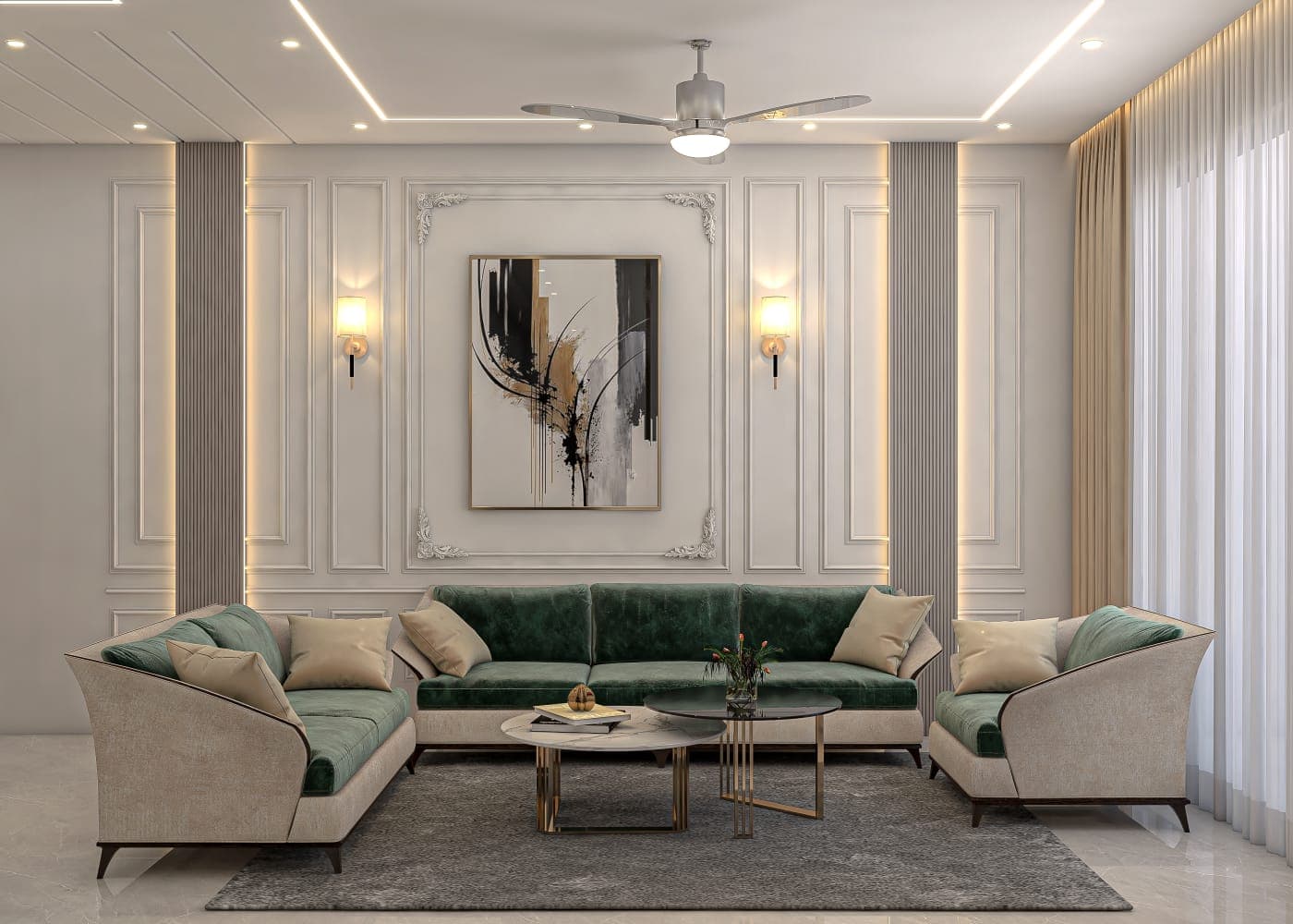 Daytime Living Room with Natural Light