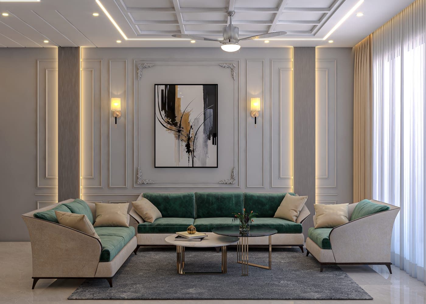 Modern Luxury 3BHK Apartment Interior Design | Contemporary Residence by Karigor Interior
